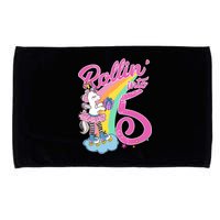 Rollin' Into 5 Skating Unicorn  Microfiber Hand Towel
