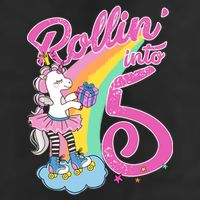 Rollin' Into 5 Skating Unicorn  Microfiber Hand Towel