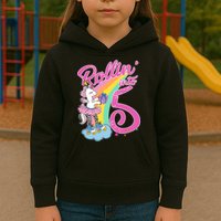 Rollin' Into 5 Skating Unicorn  Kids Hoodie