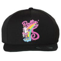Rollin' Into 5 Skating Unicorn  Wool Snapback Cap
