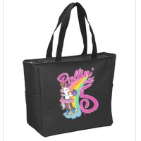 Rollin' Into 5 Skating Unicorn  Zip Tote Bag