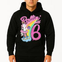 Rollin' Into 6 Skating Unicorn  Hoodie