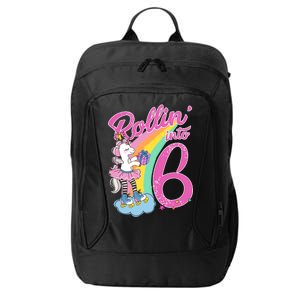 Rollin' Into 6 Skating Unicorn  City Backpack