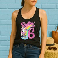 Rollin' Into 6 Skating Unicorn  Womens Tank Top