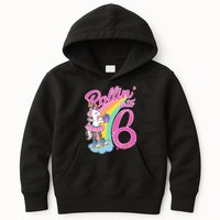 Rollin' Into 6 Skating Unicorn  Kids Hoodie