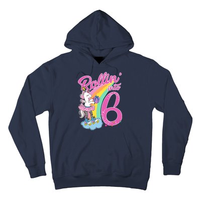 Rollin' Into 6 Skating Unicorn  Hoodie