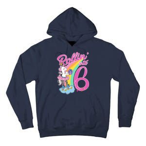 Rollin' Into 6 Skating Unicorn  Tall Hoodie