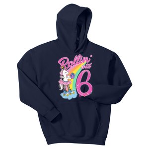 Rollin' Into 6 Skating Unicorn  Kids Hoodie