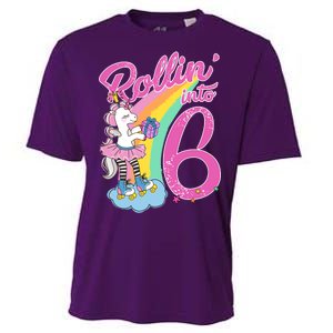 Rollin' Into 6 Skating Unicorn  Cooling Performance Crew T-Shirt