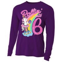 Rollin' Into 6 Skating Unicorn  Cooling Performance Long Sleeve Crew