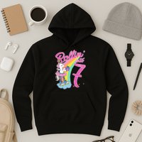 Rollin' Into 7 Skating Unicorn Birthday Hoodie