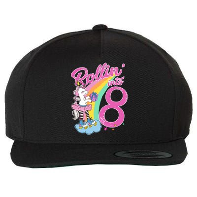 Rollin' Into 8 Skating Unicorn Birthday Wool Snapback Cap