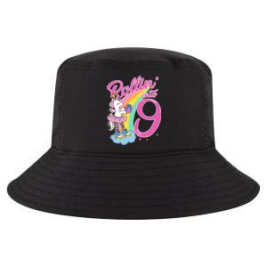 Rollin' Into 9 Skating Unicorn Birthday Cool Comfort Performance Bucket Hat