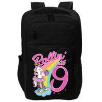 Rollin' Into 9 Skating Unicorn Birthday Impact Tech Backpack