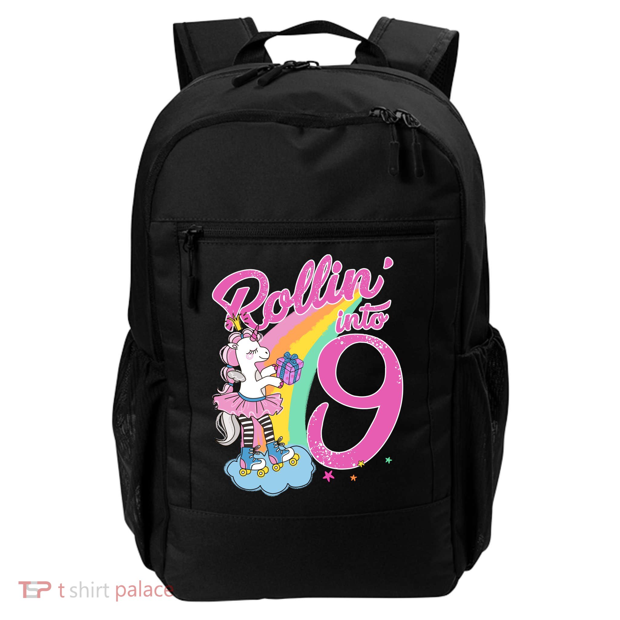 Rollin' Into 9 Skating Unicorn Birthday Backpack