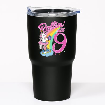 Rollin' Into 9 Skating Unicorn Birthday Tumbler