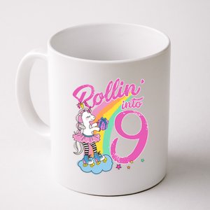 Rollin' Into 9 Skating Unicorn Birthday Coffee Mug