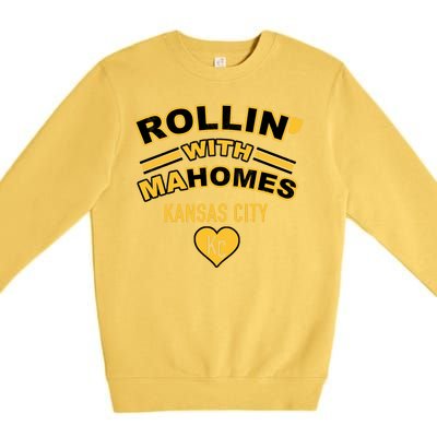 Rollin With Mahomes Kansas City Premium Crewneck Sweatshirt