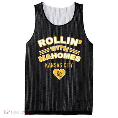 Rollin With Mahomes Kansas City Mesh Reversible Basketball Jersey Tank