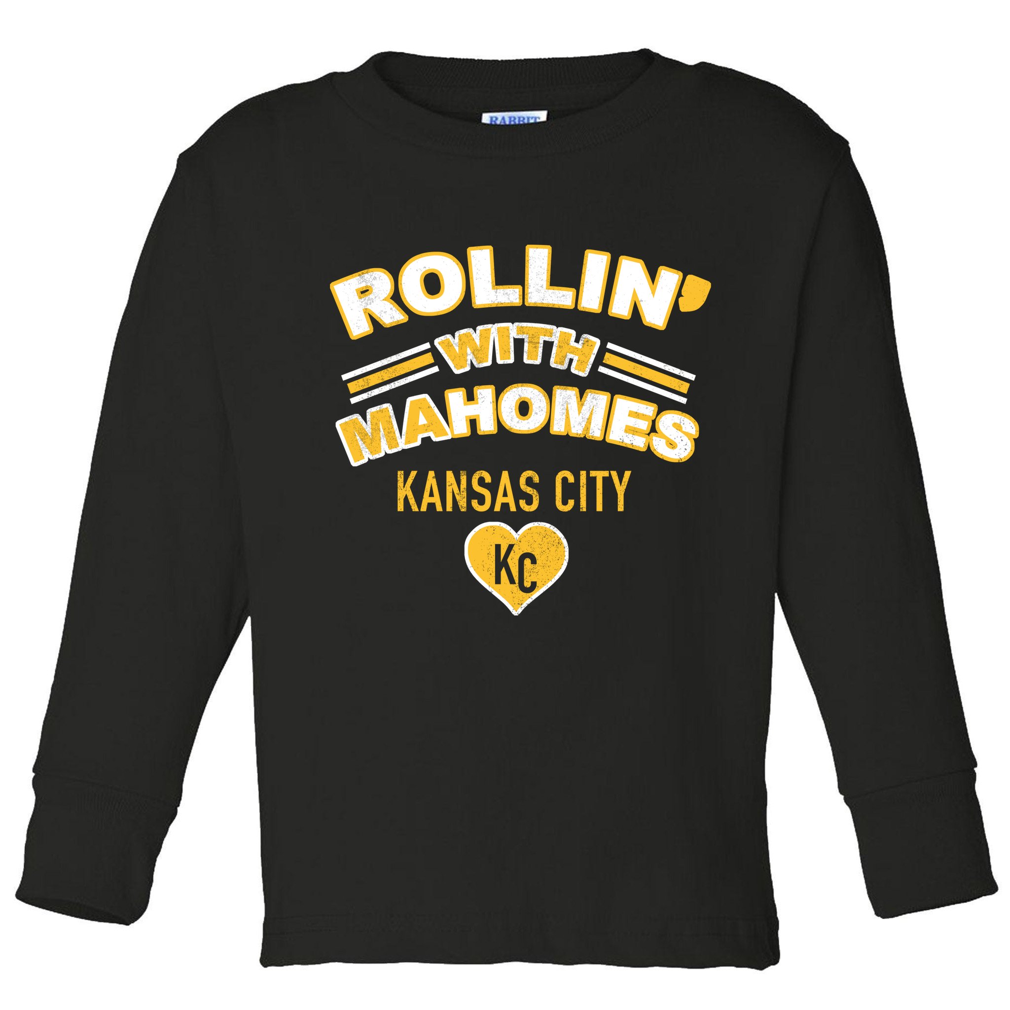 Rollin With Mahomes Kansas City Toddler Long Sleeve Shirt