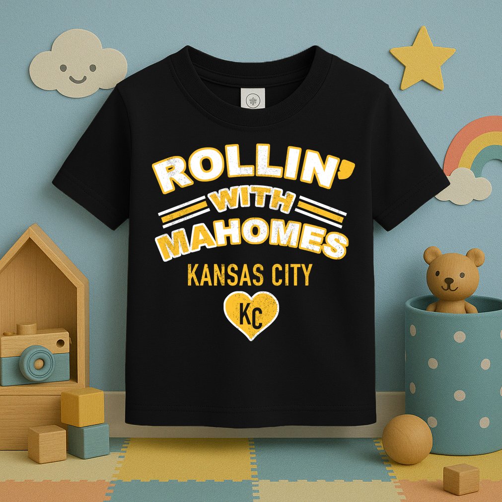 Rollin With Mahomes Kansas City Toddler T-Shirt