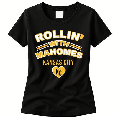 Rollin With Mahomes Kansas City Womens T-Shirt