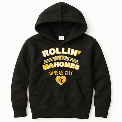 Rollin With Mahomes Kansas City Kids Hoodie