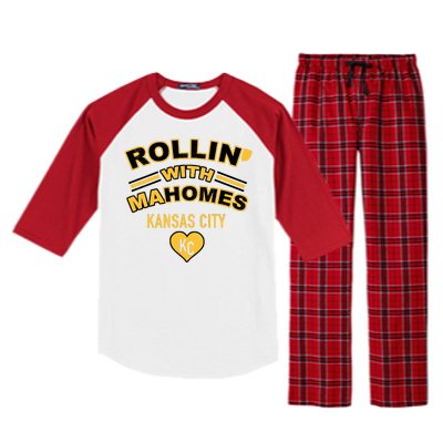 Rollin With Mahomes Kansas City Raglan Sleeve Pajama Set