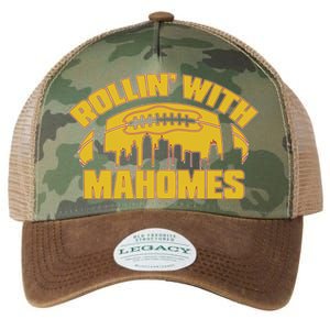 Rollin With Mahomes Kansas City Skyline Legacy Tie Dye Trucker Hat