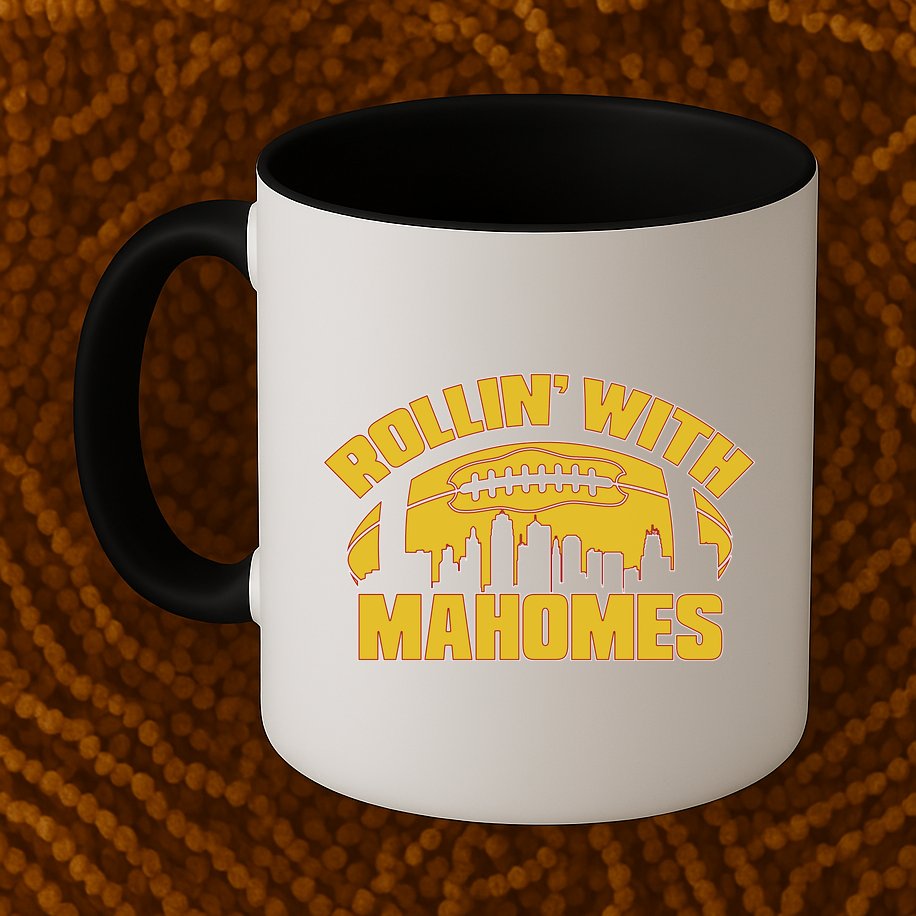 Rollin With Mahomes Kansas City Skyline Mug