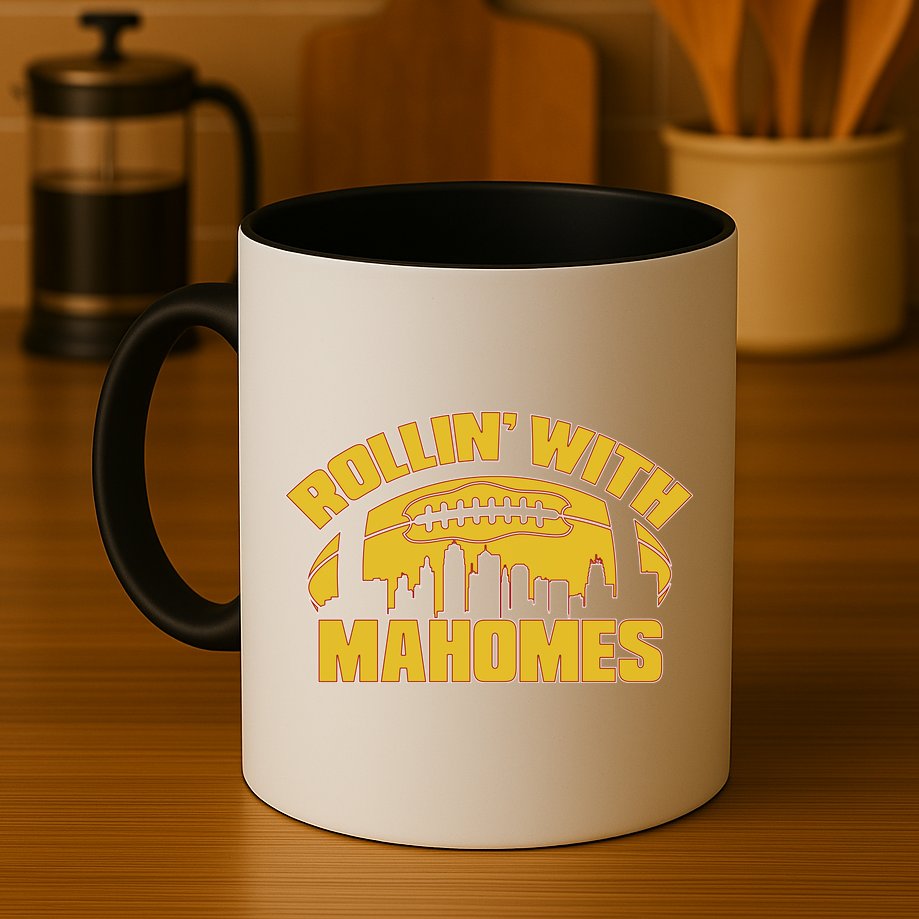 Rollin With Mahomes Kansas City Skyline Mug