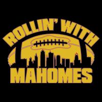 Rollin With Mahomes Kansas City Skyline Drawstring Bag