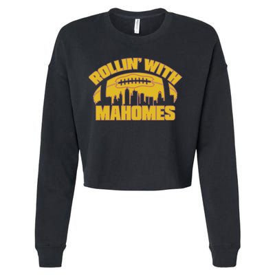 Rollin With Mahomes Kansas City Skyline Cropped Pullover Crew