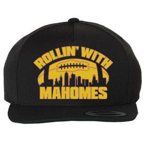 Rollin With Mahomes Kansas City Skyline Wool Snapback Cap