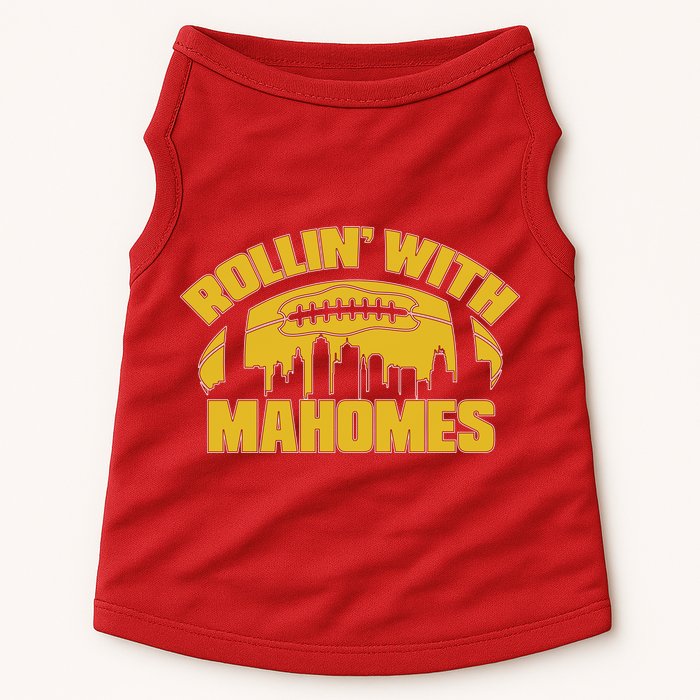 Rollin With Mahomes Kansas City Skyline Doggie Tank