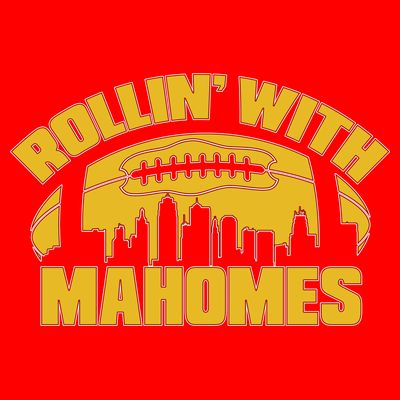 Rollin With Mahomes Kansas City Skyline T-Shirt