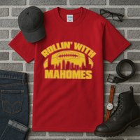 Rollin With Mahomes Kansas City Skyline Tall T-Shirt