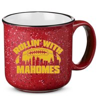 Rollin With Mahomes Kansas City Skyline 15oz Campfire Ceramic Mug