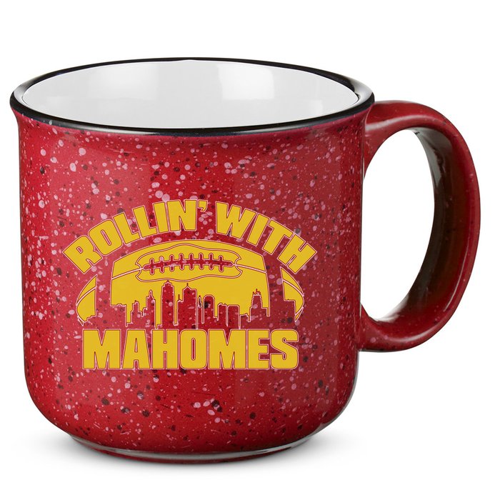 Rollin With Mahomes Kansas City Skyline 15oz Campfire Ceramic Mug
