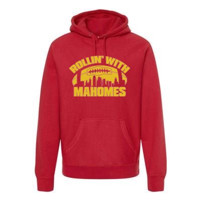 Rollin With Mahomes Kansas City Skyline Premium Hoodie