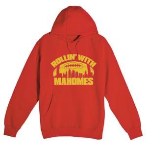 Rollin With Mahomes Kansas City Skyline Premium Pullover Hoodie