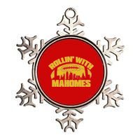 Rollin With Mahomes Kansas City Skyline Metallic Star Ornament