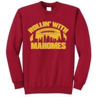 Rollin With Mahomes Kansas City Skyline Tall Sweatshirt