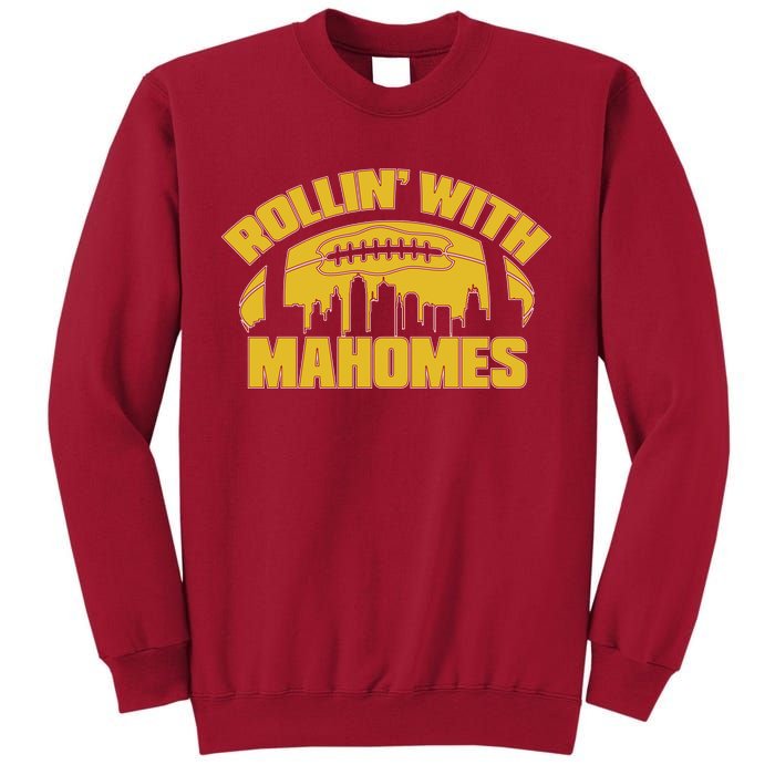 Rollin With Mahomes Kansas City Skyline Tall Sweatshirt