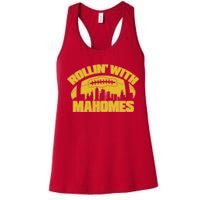 Rollin With Mahomes Kansas City Skyline Women's Racerback Tank