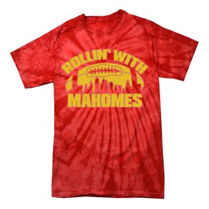 Rollin With Mahomes Kansas City Skyline Tie-Dye T-Shirt