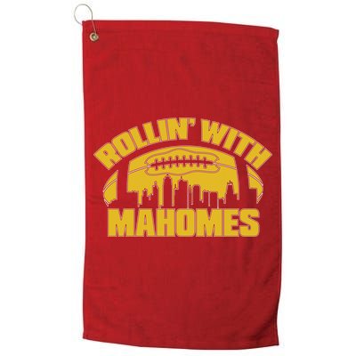 Rollin With Mahomes Kansas City Skyline Golf Towel