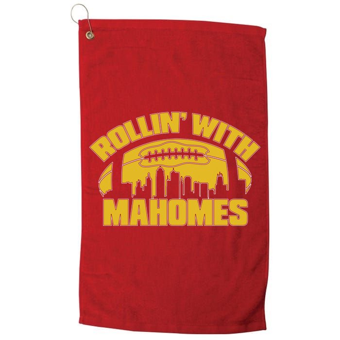 Rollin With Mahomes Kansas City Skyline Golf Towel
