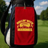 Rollin With Mahomes Kansas City Skyline Golf Towel