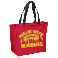 Rollin With Mahomes Kansas City Skyline Zip Tote Bag